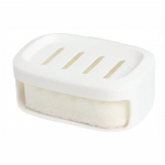 Vannitoa seebiriiul koos &auml;ravoolu ja k&auml;snaga puhastamise h&otilde;lbustamiseks valge