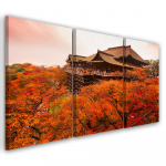 Kolmeosalise pildiga l&otilde;uenditr&uuml;kk Garden Japan Landscape 60x40 pruun