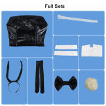 8tk Rabbit Cosplay uuendatud S~XL Anime Cosplay kost&uuml;&uuml;m Sakurajima Mai Senpai Cosplay kost&uuml;&uuml;m K&uuml;&uuml;liku kost&uuml;&uuml;mid S must