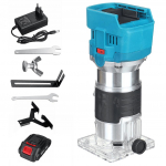 88V 30000RPM 6 kiirusega elektriline trimmer harjadeta juhtmeta laetav puiduruuter k&auml;sitsi trimmer Makita 18V aku jaoks 1 x Battery