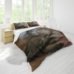 3D lemmikloomaprindiga majapidamisvoodipesukomplekt Queen King t&auml;issuuruses Twin Cat Print tekikate ja padjap&uuml;&uuml;riga voodipesu Mugav tekikate UK Single 135x200cm