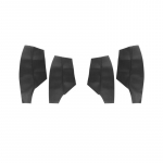 4tk mikrofiibernahast siseuksepaneeli kaitsed / ukse k&auml;etoe katte kaitseliist VW Tiguanile 2008 2009 2010 2011 4xDoor Armrest Black