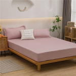 3 TK lina 2 padjap&uuml;&uuml;riga Puuvillane &uuml;hev&auml;rviline lina elastsete ribadega Libisemiskindla voodiga voodilina &Uuml;hekordsed topeltmadratsikatted 120x200 Sheet+2Pillowcase