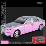 1/20 Scale Phantom Diecast automudeli m&auml;nguasi, tagasit&otilde;mmatav m&auml;nguasi koos heli ja valgusega lastele V&auml;ikelaste poiste ja t&uuml;drukute kingituste kollektsioon 1/20-27.5x8.7x7.5cm roosa