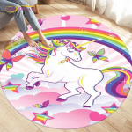 Laste multifilm Armsad &uuml;kssarvikud Loomade ala Vaibad &Uuml;mmargused vaibad Elutoa vaibad, Lapsed m&auml;ngivad Roomavad pehmed libisemiskindlad p&otilde;randamatid Diameter 60cm