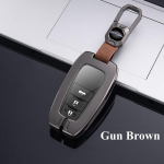 Vastupidav metallist nahast TPU auto kaugjuhtimispuldi v&otilde;tmekohvri katte korpus Toyota Corolla Prius Camry CHR C-HR RAV4 Altis Land Cruiser Prado v&otilde;tmeta pruun