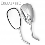 10 mm kroomitud mootorratta tahavaatepeeglid metallist varras 360 p&ouml;&ouml;rlev chopper rolleri k&uuml;ljepeeglid mustuse mootorratas