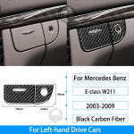 Mercedes Benz E-Class W211 2003-2009 Carbon Fiber Center Control &otilde;hukonditsioneeri &otilde;hutusava esitulede l&uuml;liti trimmikate jaoks Key Lock LHD