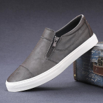 Uued vabaaja nahast kingad Meeste Mugavad Slip On Loafers Briti stiilis vabaaja nahast kingad meestele Mood Yuppie tossud meestele 39 must