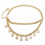 RUI RUI YU naiste vintage stiilis m&uuml;ndiripats narmastega v&ouml;&ouml;koha kett, reljeefne kehakett kuld