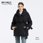 MIEGOFCE talvepuuvillane naiste jope pikkade varrukatega V-kaelusega avar mantel vabaaja v&ouml;&ouml; varjatud pandlaga Parka uhke disain L