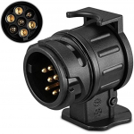 13 kontaktiga 7 kontaktiga pukseerimisadapter - haagissuvila haagise jaoks - veekindel 12 V