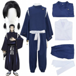 Anime Jujutsu Kaisen Noritoshi Kamo Cosplay Must Parukas Sinise Mantliga Kimono R&otilde;ivastus Halloweeni Karnevali Peo Kost&uuml;&uuml;mid L-(Costume+Wig)