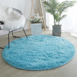 Punane vaip &uuml;mmargune pehme kohev vaip Soliidne mitmev&auml;rviline &uuml;mmargune diivanilaua vaip Palus lastetoa vaibad Shaggy m&auml;ngumatt Armas Diameter 120cm