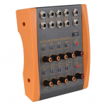 8-kanaliline mikserpult, &uuml;limadal m&uuml;ratase hall v&auml;rv/oranž