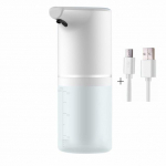 Automaatne seebi dosaator USB laetav vahutav puutevaba k&auml;evaba kaasaskantav vahust vedelseebi dosaator vannitoak&ouml;&ouml;gi jaoks valge