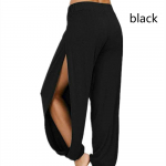 Naiste moep&uuml;ksid joogap&uuml;ksid haaremip&uuml;ksid naistele k&uuml;ljelt l&otilde;hki jooksja Hippie ranna dressip&uuml;ksid 2XL must