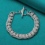 925 Sterling h&otilde;bedane mitmekesi ketiga k&auml;ev&otilde;ru naistele meeste pulmapeo moeehted 20cm