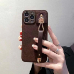 Luksuslik moodne nahast k&auml;epaela &uuml;mbris iPhone'ile 15 14 13 12 11 Pro Max X XS XR XS Max, pehme TPU kate iPhone X pruun