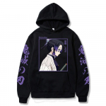 Kuum m&uuml;&uuml;k Jaapani Anime Pusad Demon Slayer Tr&uuml;kitud kapuuts Shinobu Kochou Pusad Kimetsu No Yaiba Pullover Meeste T&auml;navar&otilde;ivad Unisex Topid 2XL must