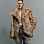 Meeste ja naiste universaalne suure rev&auml;&auml;riga keskkonnas&otilde;bralik kasukas s&uuml;gis-talvisest pesukaru karusnahast imitatsioonist paksendatud keskmise pikkusega kasukas 6XL