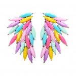 1 paar sulgedega tiibade kujuga k&otilde;rvaklambrid, isikup&auml;rastatud v&auml;rvilised klaasist naiste k&otilde;rvar&otilde;ngad moeehted, kingitus