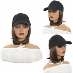 M&uuml;tsparukad L&uuml;hikesed sirged Bob juustega parukas pesapallim&uuml;tsiga naiste t&uuml;drukutele S&uuml;nteetilised kuumakindlad juukseparukad reguleeritava m&uuml;tsiga