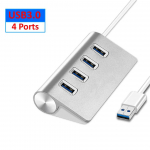 Alumiiniumist USB 3.0 jaotur 4/7 pordiga USB splitteri adapter mitme USB dokkimisjaama kiire Plug and Play arvuti s&uuml;learvuti jaoks