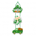 Uksem&auml;rk St. Patricku p&auml;eva ornament koos kaelapaelaga loomingulise kujuga klassikalise v&auml;rvi Shamrock rippuv ripats seinakaunistusega C