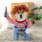 Koera kassi lemmikloom naljakas kost&uuml;&uuml;m Chucky Deadly Doll Cosplay Party Fancy Festival Cloth S