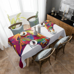 K&auml;sitsi joonistatud hobusepeaga laudlina p&uuml;hadekaunistused veekindlad ristk&uuml;likukujulised laudlinad pulmakaunistusega lauakate 4pcs 33x48 Table mat