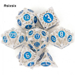 7 tk h&otilde;besinine metallist t&auml;ringud &otilde;&otilde;nsad metallist mitmetahulised t&auml;ringukomplektid, mis sobivad rollim&auml;nguks RPG lauam&auml;ngu kaardim&auml;nguks mitmev&auml;rviline