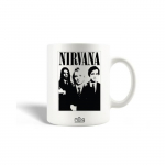Mug en C&eacute;ramique Nirvana Groupe de pop Affiche Noir Et Blanc