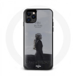 Coque pour Iphone 12 Game of Thrones Saison 8 Daenerys Targaryen feu et sang Le Tr&ocirc;ne de Fer Logo Gris
