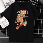 Catana T-s&auml;rgid 90-ndate Vintage Jaapani esteetika Topid Naljakas multikas kassprinteriga T-s&auml;rk Naiste Unisex Mood L&uuml;hikeste varrukatega s&auml;rgid Samurai s&auml;rk 4XL