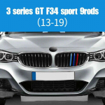3tk Auto 3D M Styling esiv&otilde;re trimmi kaitseraua katte ribad kleebised kate BMW 3 seeria E36 E46 E90 F30 F34 G20 M340i jaoks F34(13-19) 9rods
