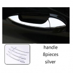 Autotarvikud v&auml;lisukse k&auml;epideme kaussi katte trimm Mercedes Benz ABCE klassi W176 W246 W204 W212 GLK X204 ML W166 GLA X156 jaoks Handle Silver