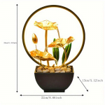 Lauaarvuti mini-lauapurskkaev LED-valgusega veekaunistustega Relax lauapealne purskkaev Sisekaunistused Kontori kodukaunistus