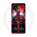 Coque Maniacase pour Samsung Galaxy A22 5G Lewis Hamilton Ferrari officiel