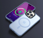 Luksuslik roosa matt j&auml;&auml;tunud telefoni&uuml;mbris iPhone'ile 15 14 13 12 11 Pro Max 15 14 Plus pooll&auml;bipaistev magnetiline juhtmevaba laadimiskate For iPhone 15Pro Max