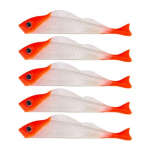 5 tk Pehme s&ouml;&ouml;t 2,7 g/7 cm 3D simuleeritud kalasilmadega Pehme ussip&uuml;&uuml;gi peibutis V&auml;ike naturaalne ujumisstiilis s&ouml;&ouml;t A