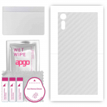 apgo Protective Skin Sticker for the back compatible with Sony Xperia XZ, Wrap Film, Foil, Vinyl - Pattern Transparent Carbon