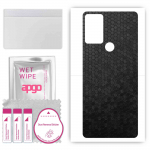 apgo Protective Skin Sticker for the back compatible with TCL 30V 5G, Wrap Film, Foil, Vinyl - Pattern Black Honeycomb