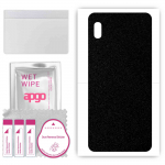 apgo Protective Skin Sticker for the back compatible with Samsung Galaxy A10s, Wrap Film, Foil, Vinyl - Pattern Matte Black