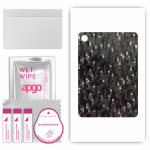 apgo Protective Skin Sticker for the back compatible with TCL Tab 10S 5G, Wrap Film, Foil, Vinyl - Pattern Carbon Black Pixel