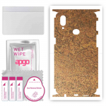 apgo Protective Skin Sticker for the back+sides compatible with Samsung Galaxy A10s, Full Wrap Film, Foil, Vinyl - Pattern Rusty Copper