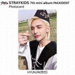 Hulkuvate laste seitsmenda minialbumi Maxident ametlik fotokaardi n&auml;okleebis KPOP K-POP Hyunjin - Photocard #01