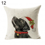 Xmas Animal Dog padja linane padjap&uuml;&uuml;r Voodikate Diivan Auto