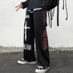 Gooti p&uuml;ksid Jaapani vabaaja dressip&uuml;ksid Graffiti Anime Punk Hipi laia s&auml;&auml;rega p&uuml;ksid Harajuku High Street t&auml;navar&otilde;ivad S