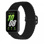 Kellarihm Samsung Galaxy Fit 3 rihmaga elastse nailonist silmusega asendusk&auml;epael Galaxy Fit 3 k&auml;ev&otilde;ru Correa tarvikute jaoks For Samsung Galaxy Fit 3 must